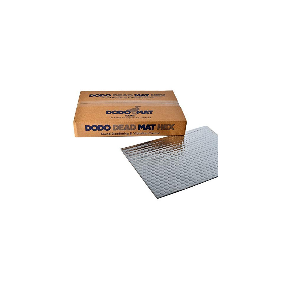 Dodo Mat Deadn Hex Sound Deadening Mat, 30 Sheets, 30 Sq.ft (2.8Sq.m), Car & Van Sound Proofing, Vibration Damping