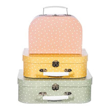 LITTLE DOTS - Dekorative børnekufferter 3 stk. Sass & Belle