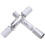 10 Deluxe Silver and White Christmas Crackers 4