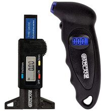 GADLANE Digital Tyre Tread Depth Gauge & Tyre Pressure Gauge Set - 0 - 25.4mm / 1 Inch Tyre Depth Gauge Checker, Tyre Pressure in PSI/ Bar/ KPA &
