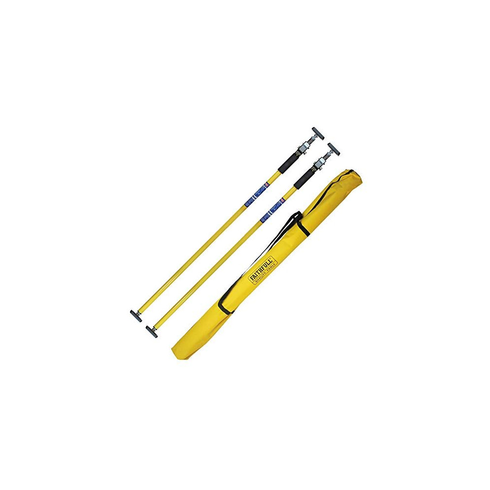 Faithfull FAIPROP1600 Telescopic Drywall Support Props (2 Pack) 1.6 m-2.9 m (5.2 ft-9.6 ft) with Carry Case