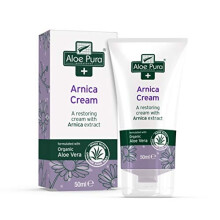 Aloe Pura, Arnica Cream with Organic Aloe Vera , Natural , Vegan , Cruelty Free , Paraben & SLS Free , Restoring, 50 ml