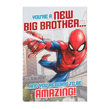 Hallmark Spiderman Baby Brother Card 'Going To Be Amazing' - Medium