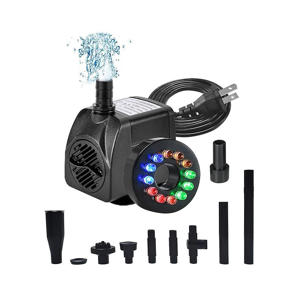 (UK) Submersible Water Pump Led Light Water Pump Fountain Pump Ultra Quiet