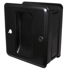 Residential Solid Brass Passage Sliding Door Pull, Black