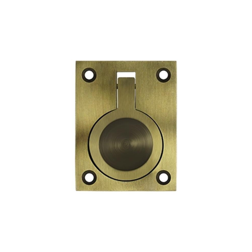 2.5 X 1.87 In. Flush Ring Pull, Antique 758218062265