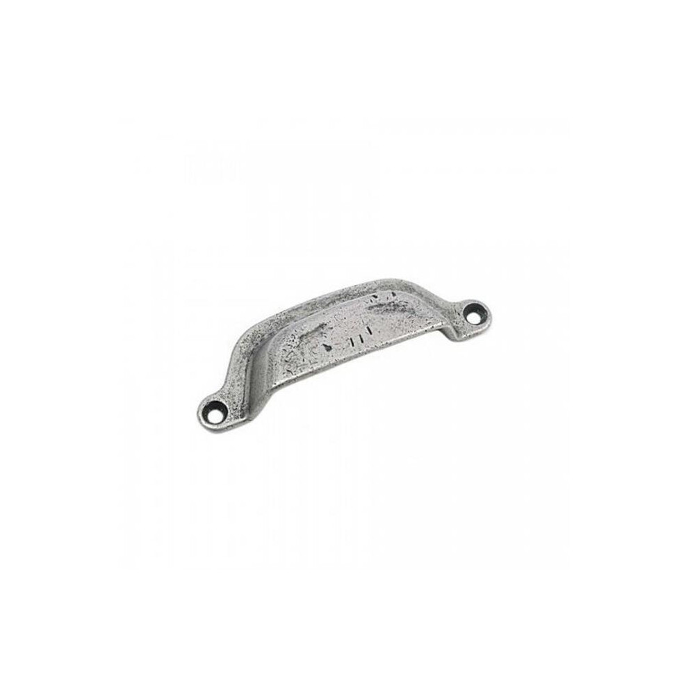 3 In. Distressed Pewter Riverstone Cabinet Cup Pull 758218014745