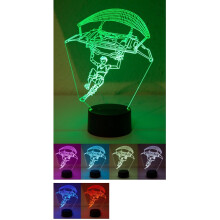 ( Fortnite Paraglider) 3D Fornite Star Wars Hogwarts Illusion LED Night Light Table Lamp Changing