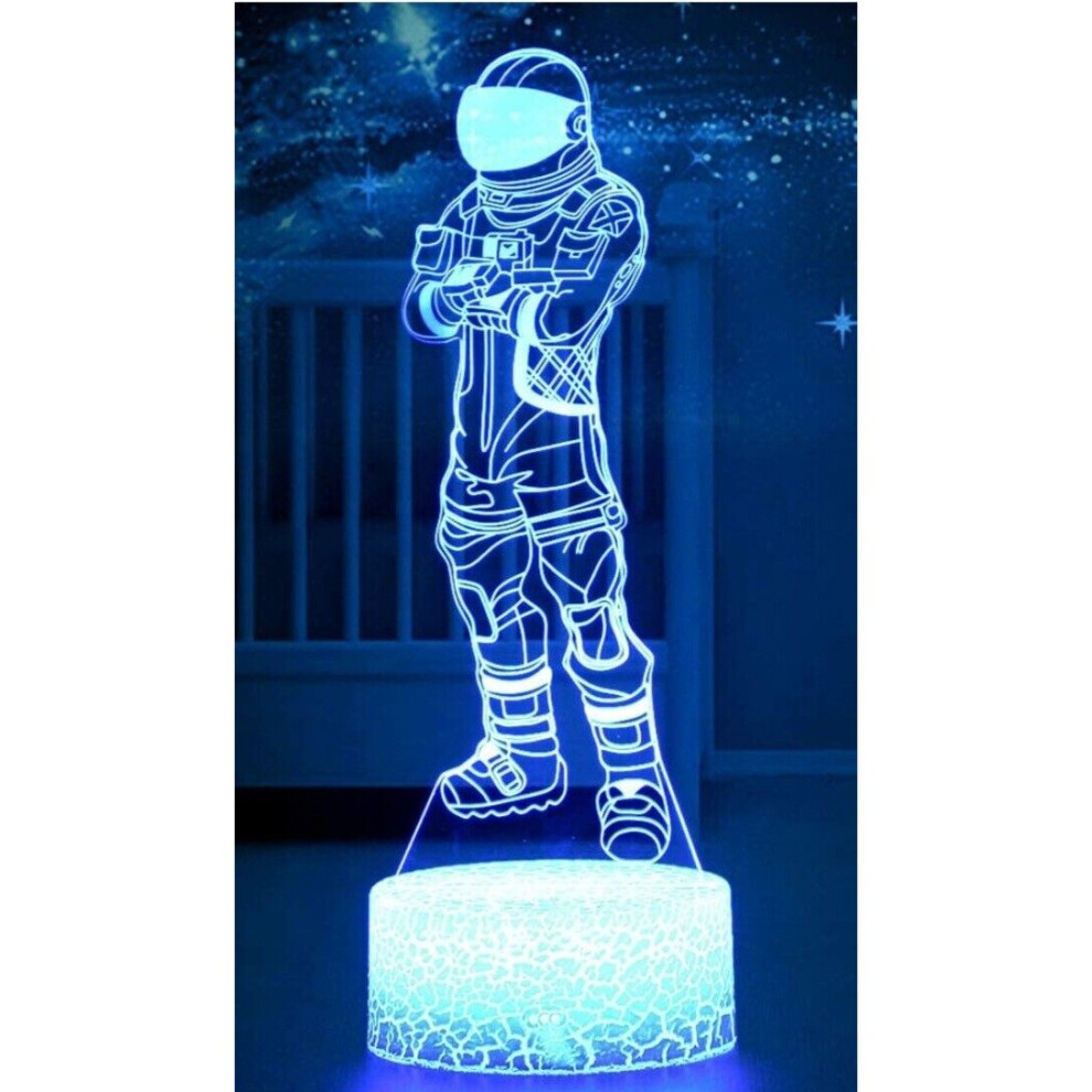 (  Fortnite Astronaut) 3D Fornite Star Wars Hogwarts Illusion LED Night Light Table Lamp Changing