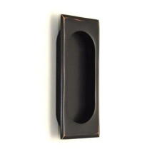 Rectangular Flush Pull, Flat Black