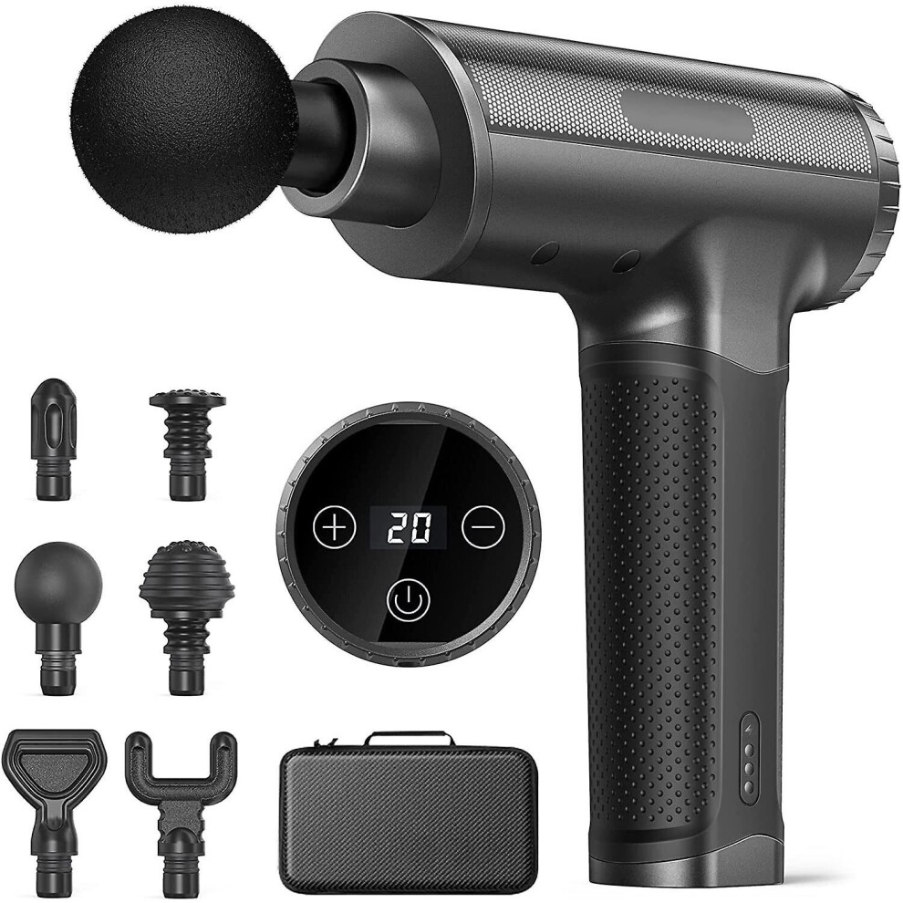 Grey (Grey) Gym Massage Gun Pain Relief Muscle Relaxation Massager Adjustable Speed