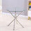 Living And Home Round Tempered Glass Dining Table with Crossover Legs 2
