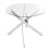 Living And Home 90cm Round Dining Table Tempered Glass Coffee Table 4
