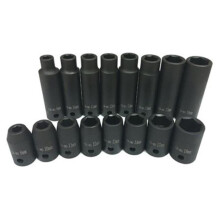 Master Mechanic Metric Standard & Deep Impact Socket Set, 16 Piece