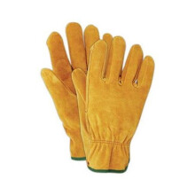Mens Suede Cowhide with Mesh Back Leather Work Glove, Large