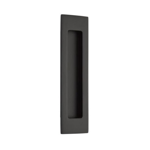7 in. Modern Rectangular Flush Pull, Flat Black