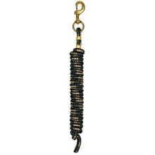 35-2100-K4 10 ft. Braided Poly Lead Rope - Black, Hunter Green & Tan