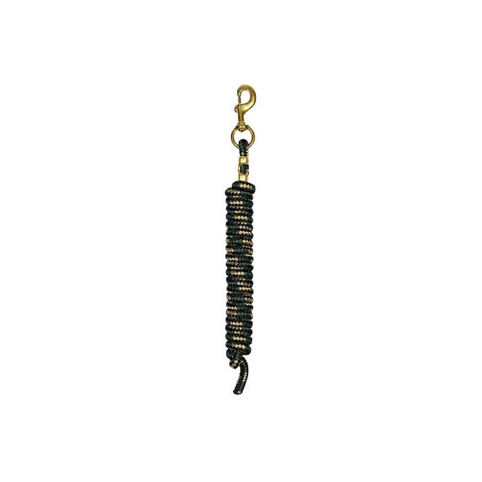 Photos - Equestrianism 35-2100-K4 10 ft. Braided Poly Lead Rope - Black, Hunter Green & Tan DA2670884