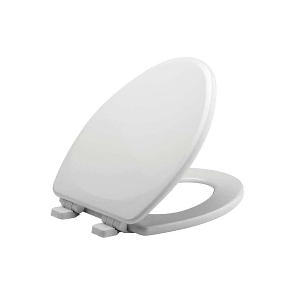Elongated Slow Closing Toilet Seat, White 751759236218