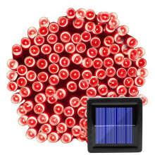 (red, 12M 100LEDs) Christmas Garland Led Fairy Light Outdoor Solar Powered String Lights 8 Mode 7m/12m/22m