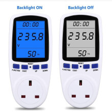 Power Meter Plug Energy Monitor with Backlight LCD UK