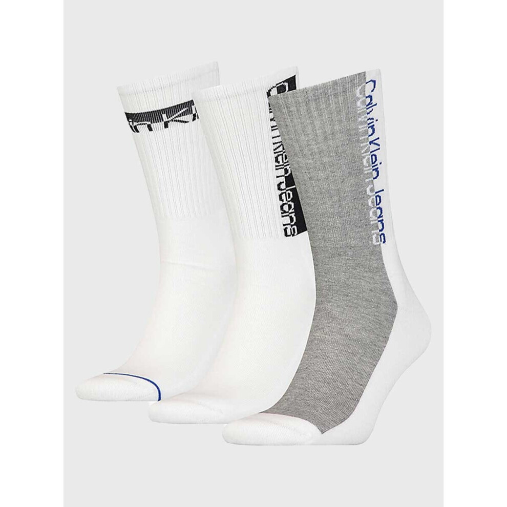 Calvin Klein Jeans 3 Pack Athletic Socks White