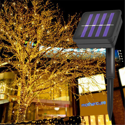(Red, 22M 200LEDs) Solar Power Fairy Light String Christmas Lights 1
