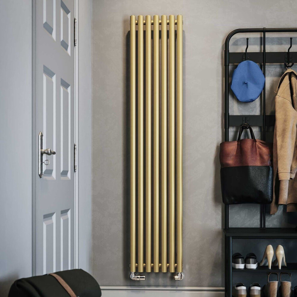 Terma Rolo Room Radiator - 1800 x 370mm - 2735 BTU - Brass - Image 3