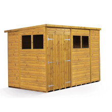 Empire Pent Shed Shiplap Tongue & Groove 10X6 Double Door With Windows