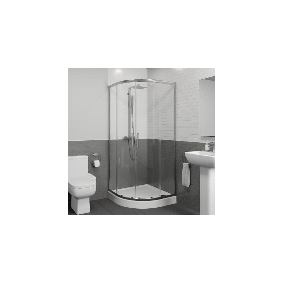 Quadrant Shower Enclosure 1000Mm Easy Plumb Tray 8Mm Glass Bathroom Modern 5056467222740
