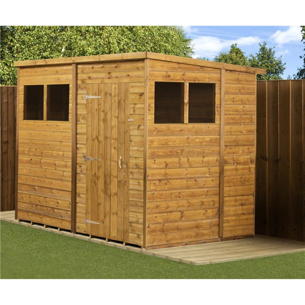 Empire Pent Shed Shiplap Tongue & Groove 8X6 With Windows