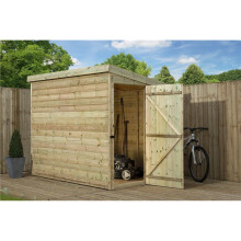 Empire 2000 Pent Garden Shed 8X4 SHIPLAP T&G PRESSURE TREATED DOOR RIGHT END