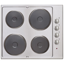 Statesman ESH630SS 4 Plate Electric Hob Cooktop, Stainless Steel