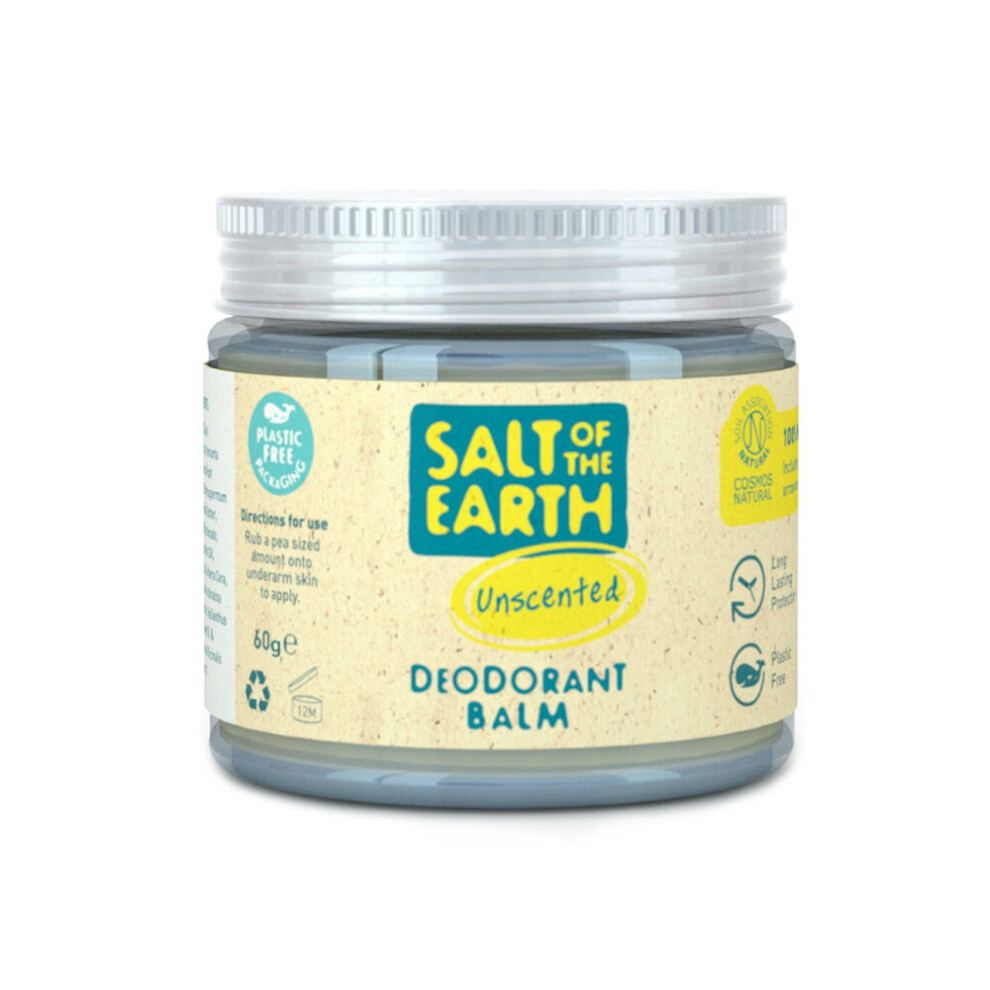 Salt Of The Earth Natural Unscented Deodorant Jar Balm - 60G