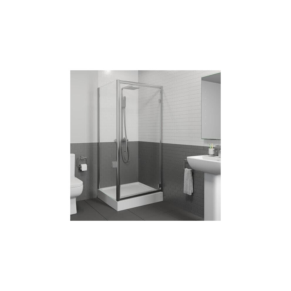 Diamond Hinged Shower Enclosure 1000 X 700Mm With Easy Plumb Tray - 8Mm 5056467222658