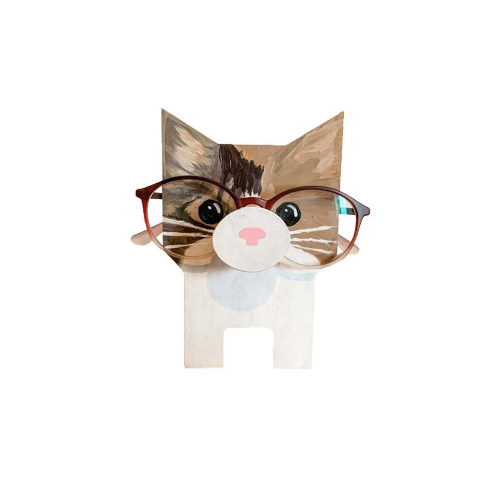 (cat) Animal Wooden Glasses Holder Stand