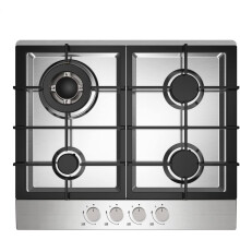 Statesman GH60WH 4 Burner Gas Hob Cooktop, Front Panel Control, 60cm, White