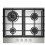 statesman Statesman GH60WH 4 Burner Gas Hob Cooktop, Front Panel Control, 60cm, White 1