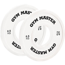 (2 x 0.5kg (1kg)) GYM MASTER Pair of Rubber Olympic Precision Fractional Change Plates
