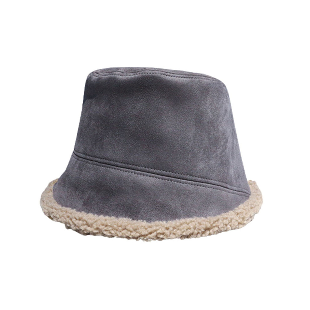 (grey) Fleece Lined Women's Winter Bucket Hat