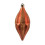 10 in. Coral Candy Glitter Shuttle Ornament - 2 per Bag 1