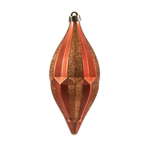 10 in. Coral Candy Glitter Shuttle Ornament - 2 per Bag