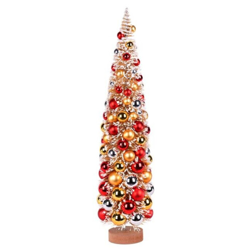 24 in. Frst Gold Tree Red-Gold-Silver Balls