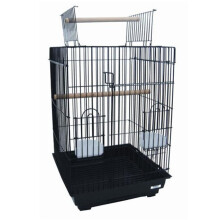Open Top Small Parrot Cage in Black
