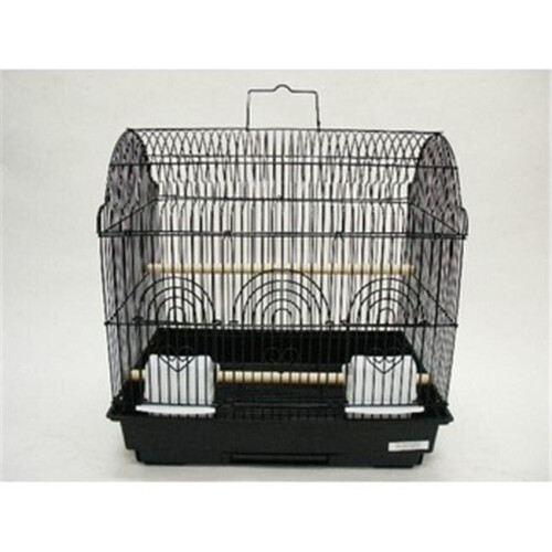 Barn Top Bird Cage in Black