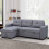 MORE4HOMES NEWPORT FABRIC CORNER CHAISE 3 SEATER  SOFA BED WITH STORAGE LEFT OR RIGHT SIDE 7