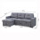 MORE4HOMES NEWPORT FABRIC CORNER CHAISE 3 SEATER  SOFA BED WITH STORAGE LEFT OR RIGHT SIDE 2