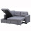 MORE4HOMES NEWPORT FABRIC CORNER CHAISE 3 SEATER  SOFA BED WITH STORAGE LEFT OR RIGHT SIDE 4