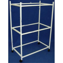 Three Shelf Stand for Medium Bird Breeding Cage in White