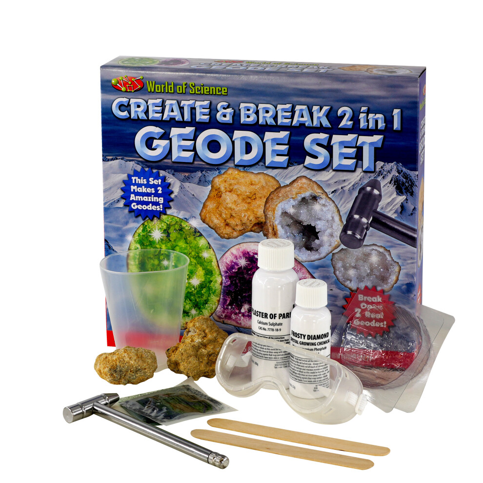 2 in 1 Create And Break Your Own Geode Set World Of Science Kit Kids Craft Toy